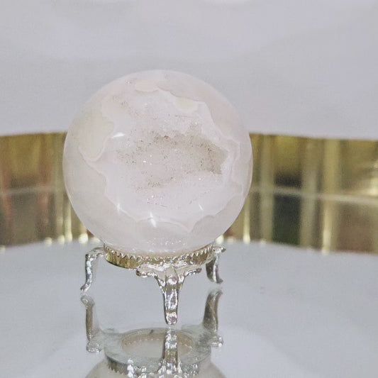 Druzy Snow Agate Sphere