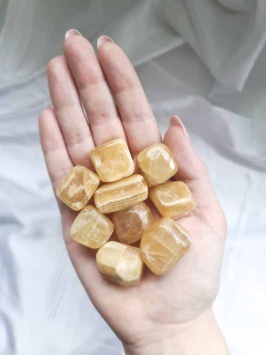 Honey Calcite Tumbled Stones