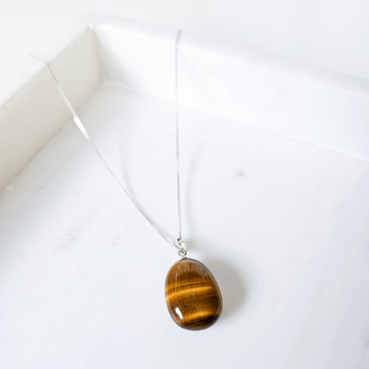 Tigers Eye Crystal Necklace Pendant