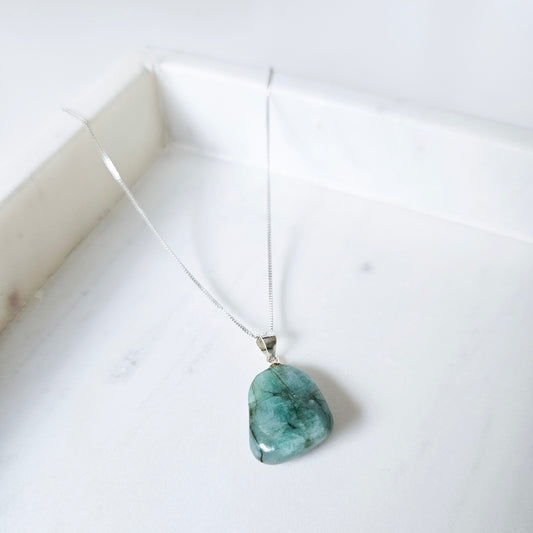 Emerald Crystal Necklace Pendant