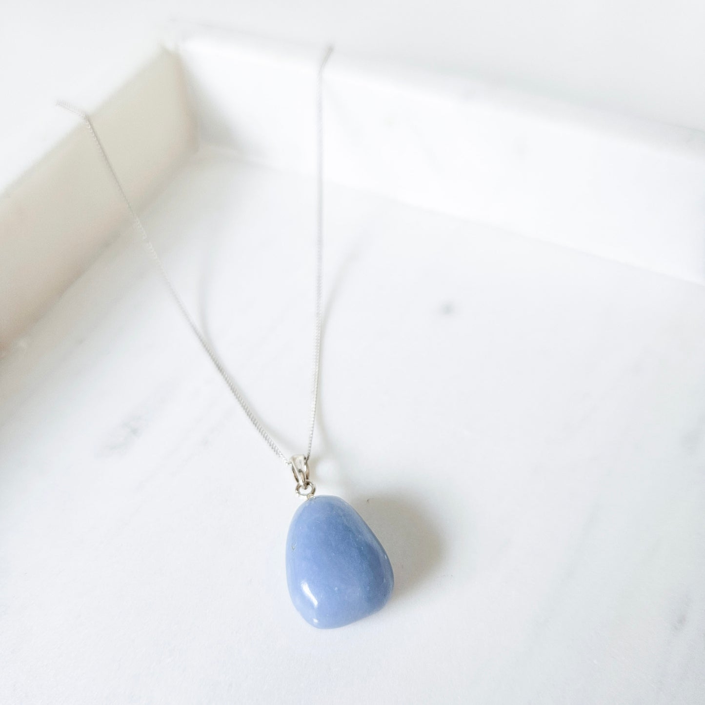Angelite Crystal Necklace Pendant